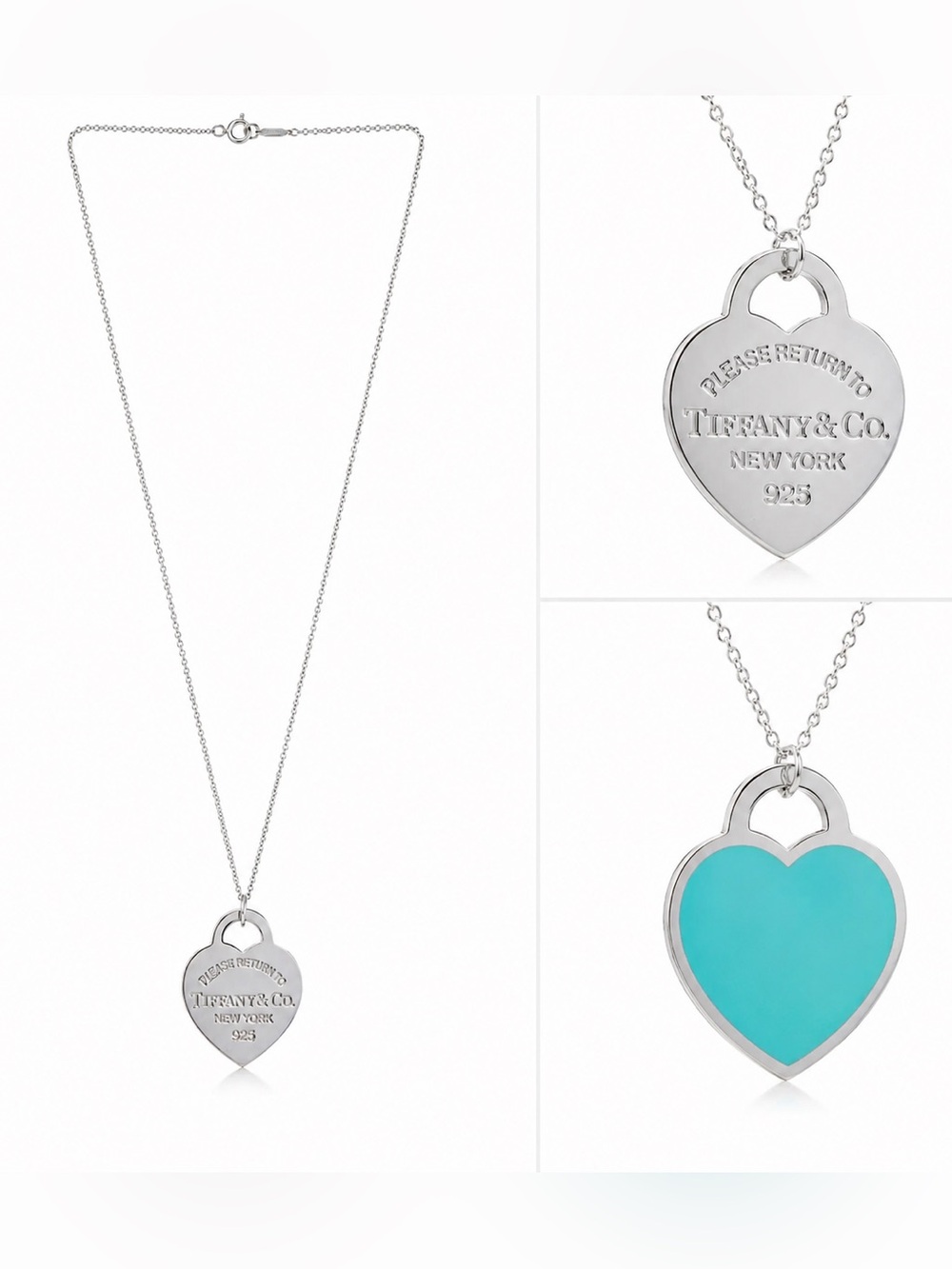 Tiffany & Co. Polished Silver Heart Tag Pendant Necklace